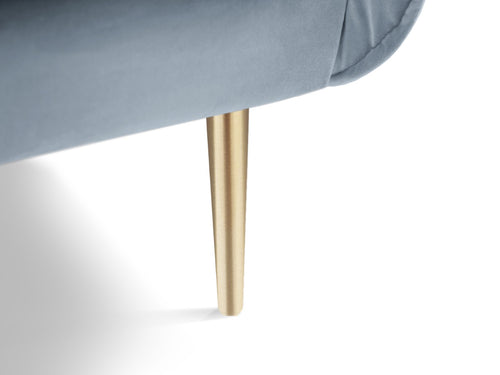 Cosmopolitan Design Fauteuil Vienna flueel, lichtblauw - 94x97x95cm