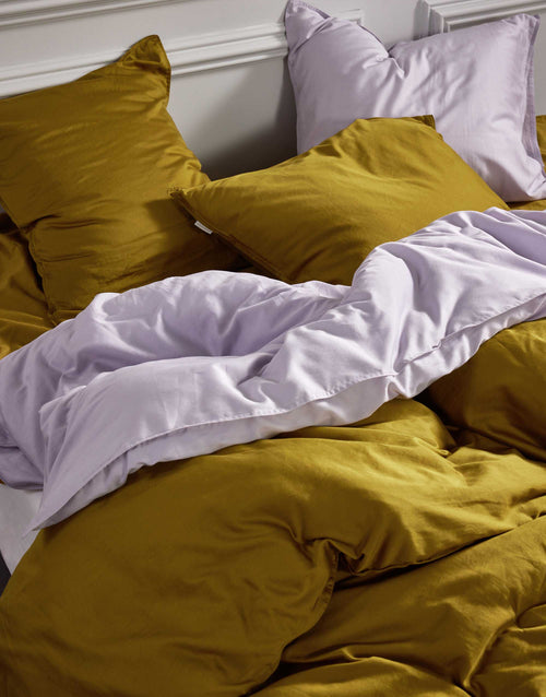 Essenza Minte dekbedovertrek - Lits-Jumeaux - 240x200/220 cm - Olive