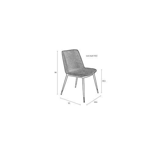 Housecraft Living Lionel Eetkamerstoelen Lichtgrijs - Set van 2 - vtwonen shop