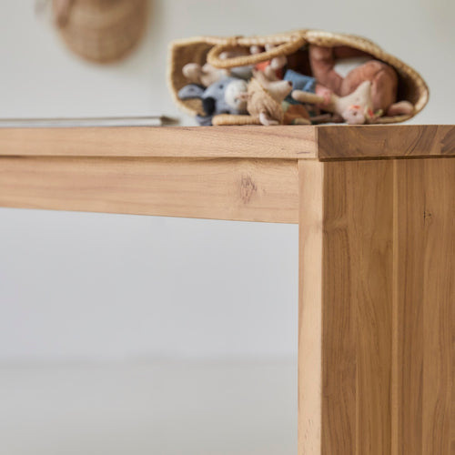 Tikamoon Kinderbureau van massief teak - Naturel