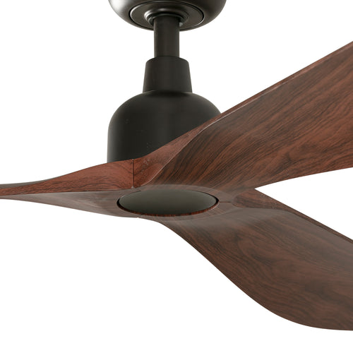 Faro Outwalnut Grote plafondventilator met 3 bladen, donkerbruin, IP44