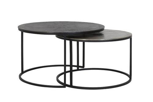 Light & Living tafel  - zilver - 75x75x45 cm