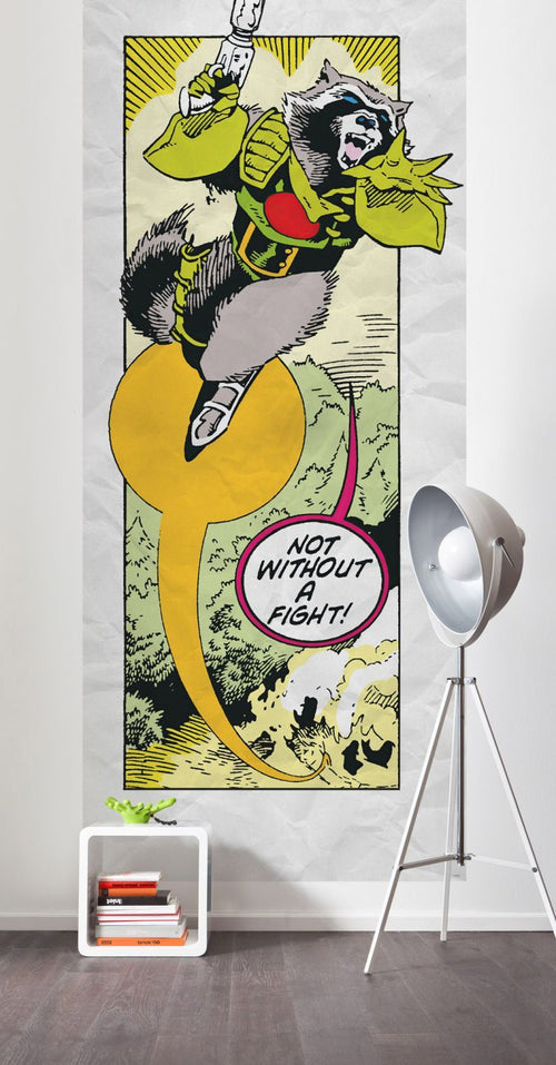 Sanders & Sanders fotobehang wasbeer groen en geel - 100 x 250 cm - 612066