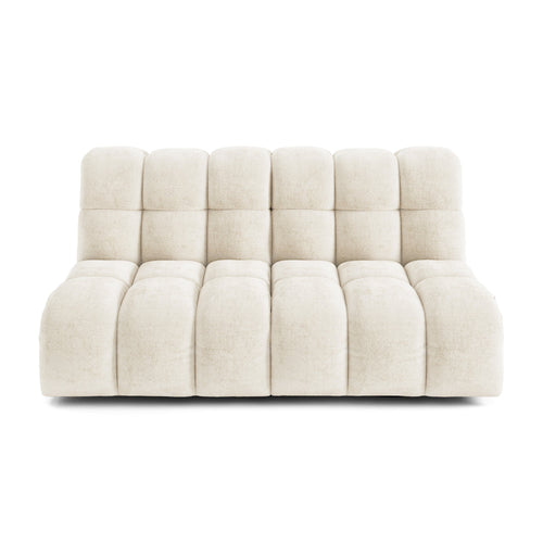 Premium Interiors - Bank SEVEN - gewaafd fluweel crème 162cm
