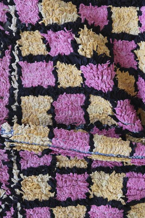 AFK Living vloerkleed Berber - handgemaakt - Gerecyclede textiel - 184 x 150 cm