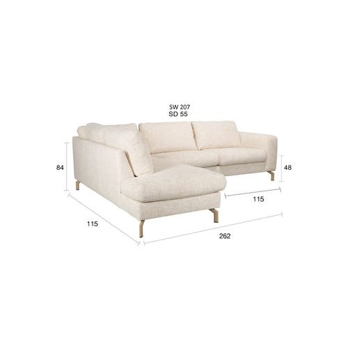 Housecraft Living Glen 4,5-Zitsbank/ Hoekbank Links Beige