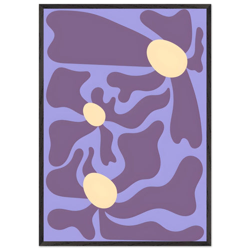 Artfulprints Poster met Lijst Matisse - Purple flowers   - 70x100 cm - Paars