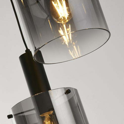 Searchlight hanglamp Sweden - 3 lichts - 47  x 150   cm - zwart