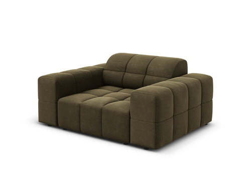 Cosmopolitan Design Fauteuil Chicago flueel groente - 102x132x78cm