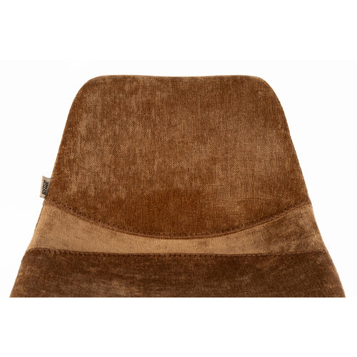 Dutchbone Franky Barkrukken rugleuning 80 cm Cognac - Set van 2