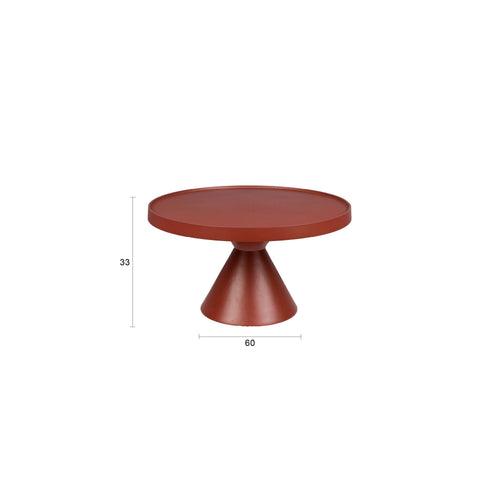 Zuiver Floss Salontafel Rond 60 cm Marsala Rood