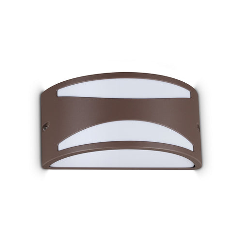 Ideal Lux REX Buitenwandlamp, vlak inbouw, koffiekleur, 1x E27, IP44