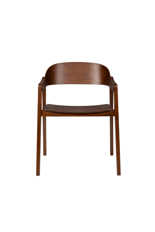 Dutchbone Westlake Armstoel Walnoot - Set van 2 - vtwonen shop