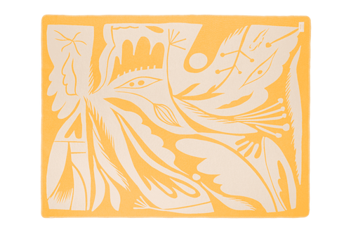 noo.ma LINO Katoenen deken - Yellow Mellow - vtwonen shop