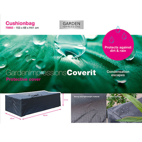 Garden Impressions kussentas - antraciet - 153x68x41 cm - vtwonen shop