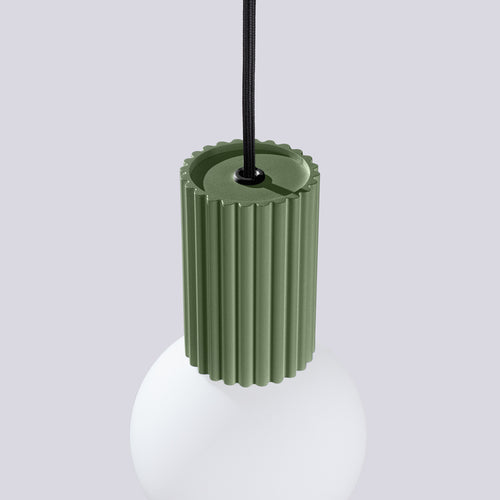 Sollux Lighting Hanglamp HALO 1 olijfgroen - 12x12x120cm