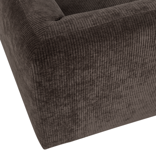 WOOOD hoekelement recht Mojo Base - Ribstof - Bruin - 74x105x105