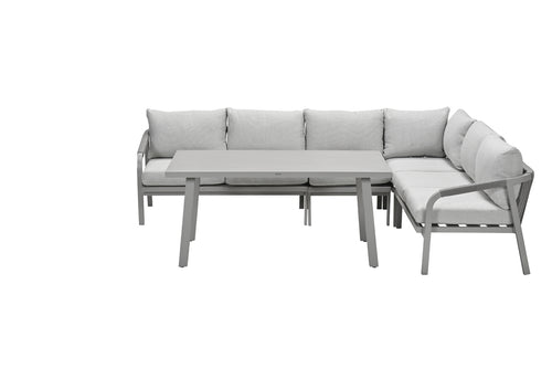 Monti lounge-diningset - 5-dlg. - taupe - rope grey sand - valley sand