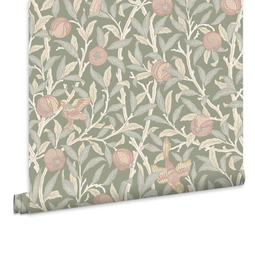 William Morris at Home Vliesbehang - Bird & Pomegranate Rose Garden