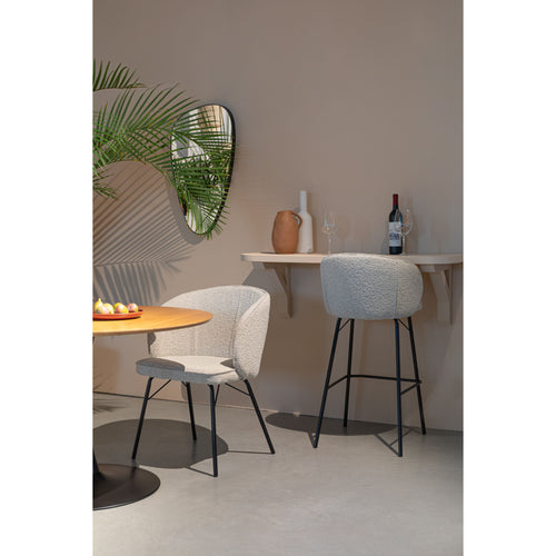 Housecraft Living Joa Eetkamerstoelen Bouclé Beige - Set van 2