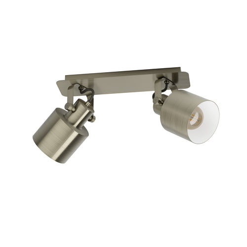 EGLO spot Southery - e27 - 2 lichts - 47 cm - goud/crème - vtwonen shop