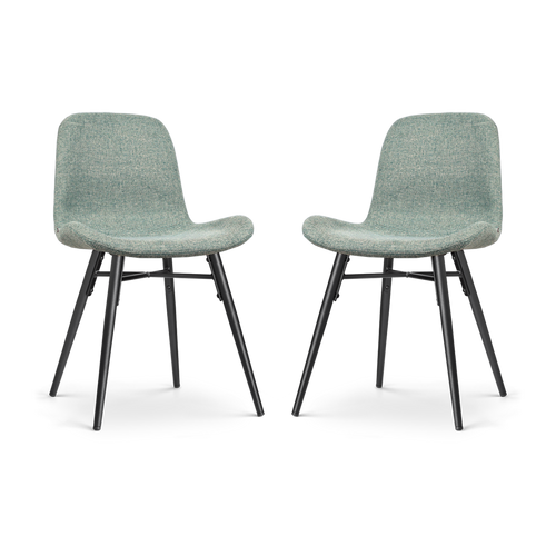 Nolon Nena-Fé Eetkamerstoelen Set van 2 - Zacht Groen - Walnoot