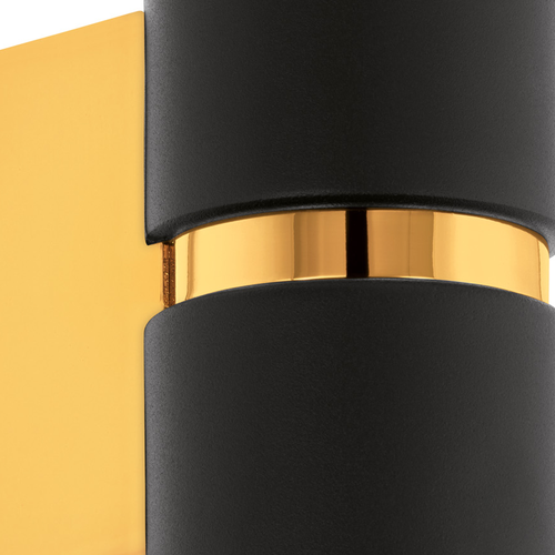 EGLO wandlamp Passa - 2 lichts - zwart, goud - vtwonen shop