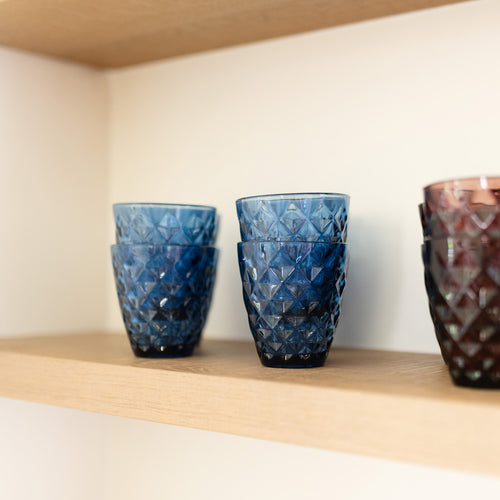 Salt & Pepper - Glas 22cl donkerblauw Prisma - Set van 4