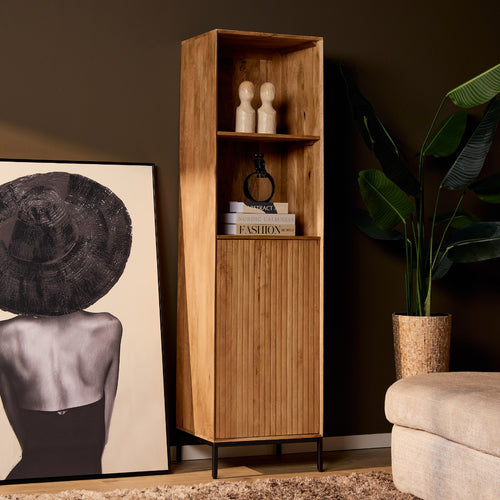 StarFurn Boekenkast Madison - Naturel Hout - 55x45x200cm - vtwonen shop