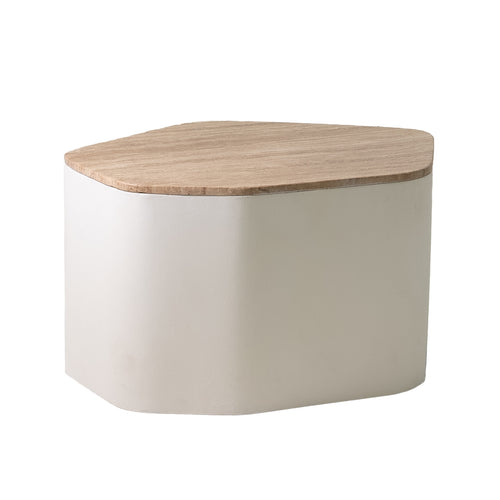 Giga Meubel Salontafel Cersei - Organisch - Travertin - 76cm
