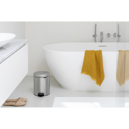 Brabantia NewIcon Pedaalemmer, 2x2 liter, 2 kunststof binnenemmers - Matt Steel
