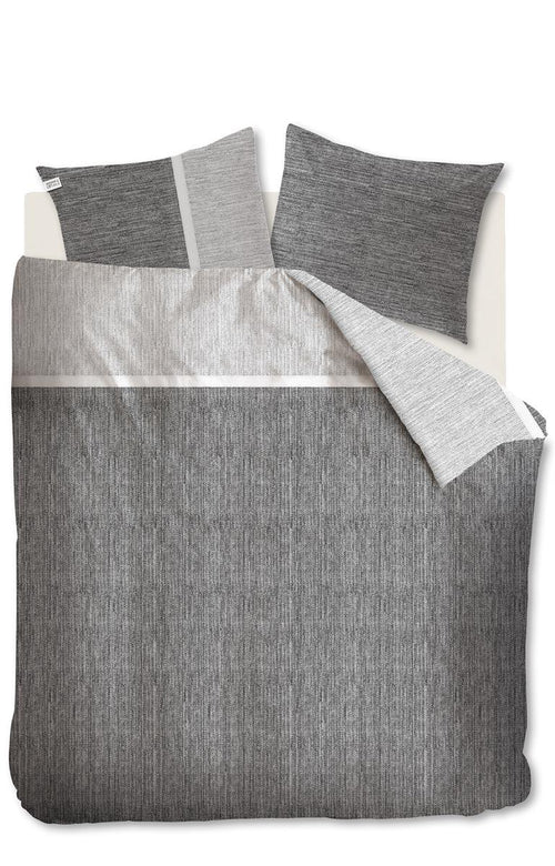 Rivièra Maison - Amsterdam Loft dekbedovertrek - Lits-Jumeaux - 240x200/220 cm - Grijs - vtwonen shop