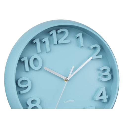 Karlsson wandklok Elevated Classic Numbers - blauw - Ø33.5cm