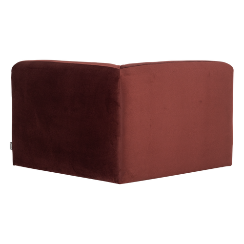 WOOOD hoekelement recht Mojo Base - Velvet - Kastanjebruin - 74x105x105