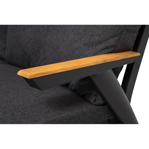 Lesli Living loungebank Florence - antraciet - 200x85x94cm