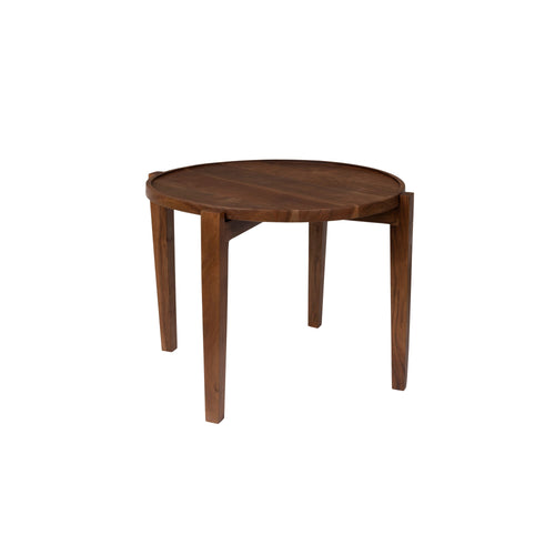 Dutchbone Shane Salontafel Rond 59 cm Acaciahout - Bruin - vtwonen shop