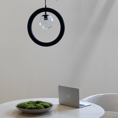 Giga Meubel Hanglamp Karsu - Rond - Zwart - 40cm - vtwonen shop