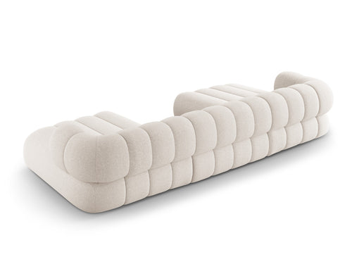 Cosmopolitan Design Panoramische bank Koge 6-zits, chenille lichtbeige - 165x348x70cm