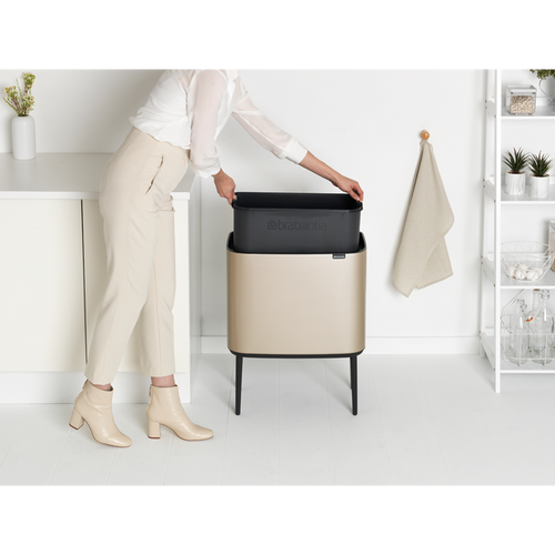 Bo Touch Bin, met 1 binnenemmer, 36 liter - Metallic Gold - vtwonen shop
