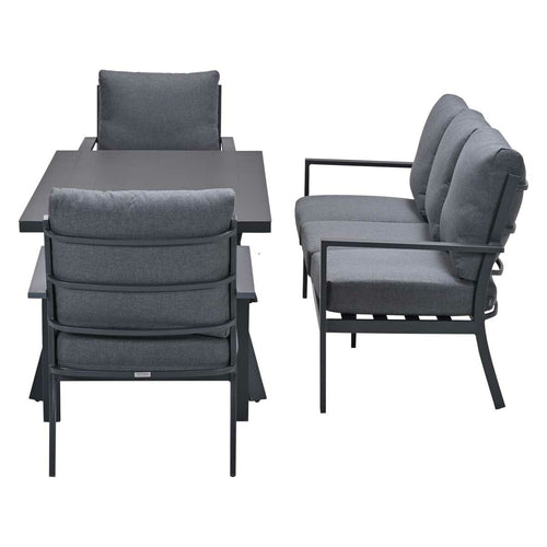 Garden Impressions lounge dining set Senja mystic grey 4-delig stoel-bank