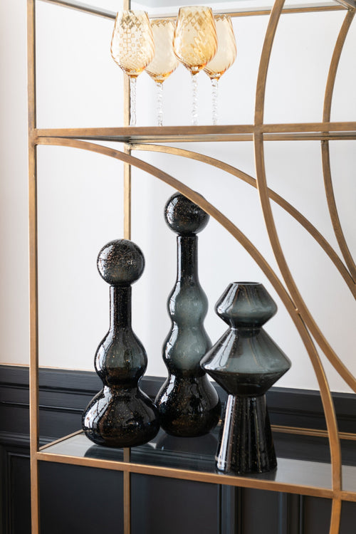 J-Line vaas Carol - glas - zwart