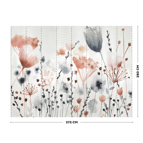 Art for the Home Fotobehang - Watercoloured Meadow - 280x372 cm - vtwonen shop
