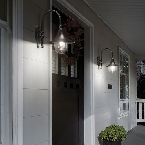 Ideal Lux CIMA - Outdoor Dome Wandlantaarn 1 Licht Antraciet IP43, E27