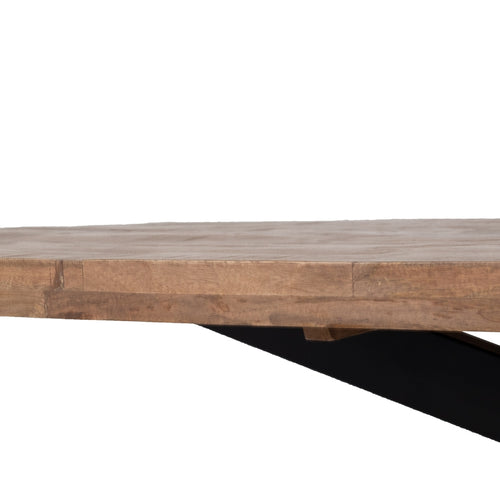 Giga Meubel Eettafel Barn - Naturel Mangohout Metaal - 300x100x78cm - vtwonen shop