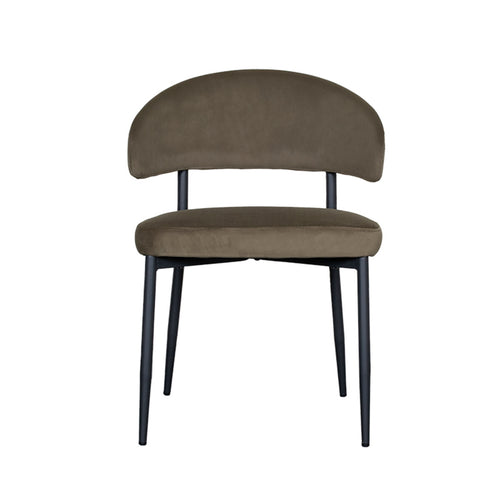 LABEL51 Eetkamerstoel Bliss - Donkergroen Velvet - Zithoogte 47cm - Set van 2 - vtwonen shop