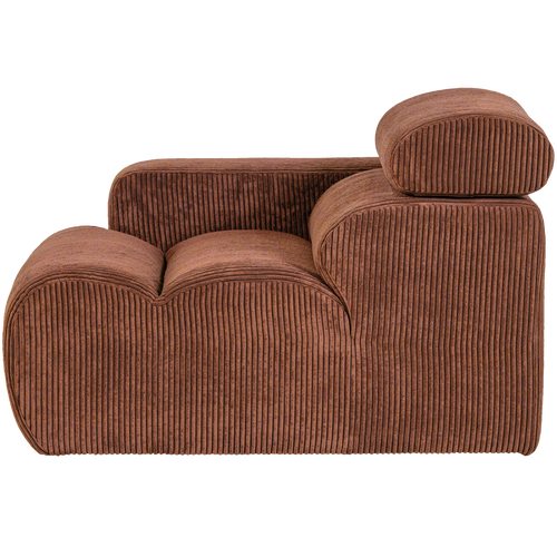 WOOOD 1-zits element bank arm links Novi - Ribstof - Terra - 86x109x113 - vtwonen shop