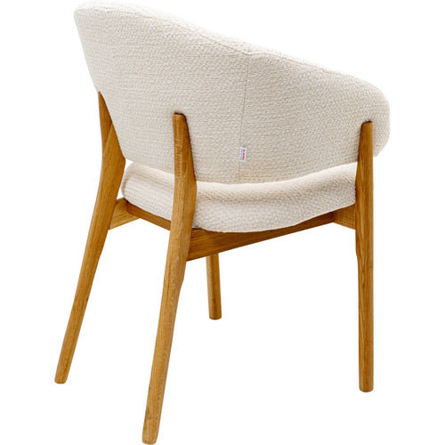 Kare Design Stoel met armleuningen August creme