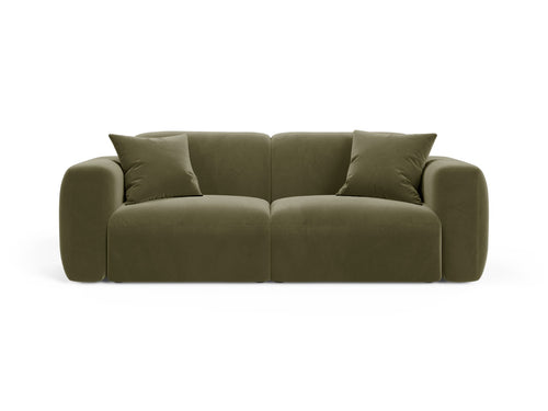 Cosmopolitan Design Modulaire bank Strino 3-zits, flueel groente - 98x220x78cm