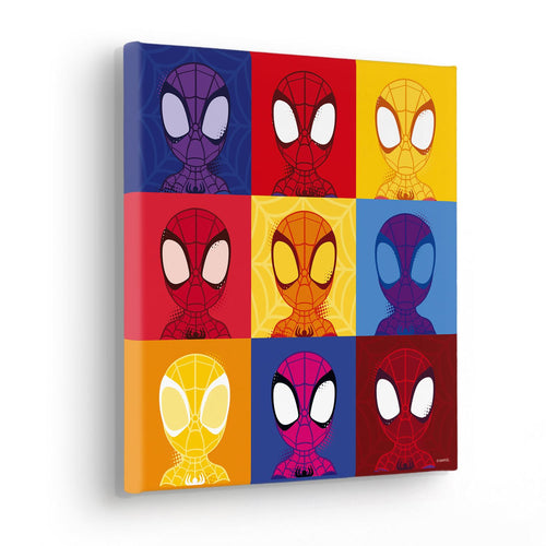 Komar vlies op frame Spider-Man rood, blauw en groen - 30 cm x 30 cm - 612822 - vtwonen shop