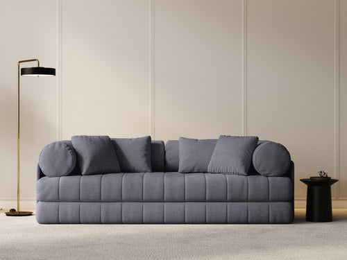 Cosmopolitan Design Converteerbare bank Kemi 3-zits, boucle grafiet - 95x206x70cm